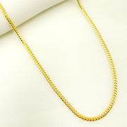 14K Solid Yellow Gold Curb Link Chain
